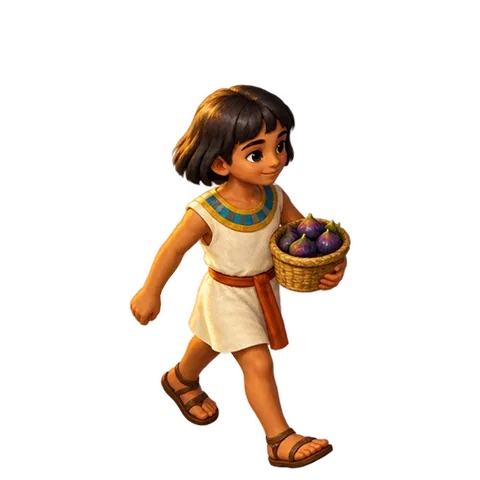 Ancient Egypt: Child with figs
