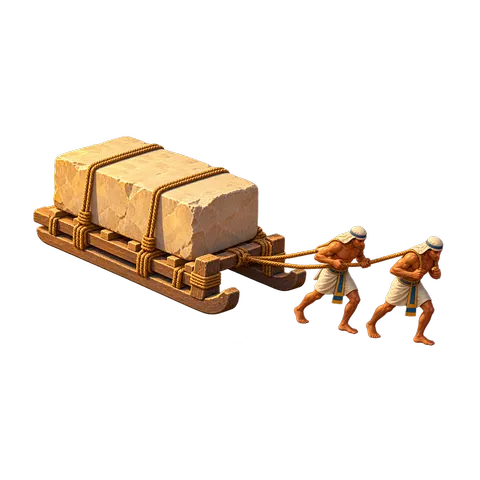 Ancient Egypt: Stone sledge