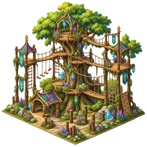 Elven Green World: Climbing course