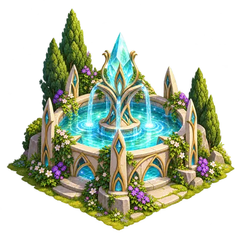 Elven Green World: Wetland fountain