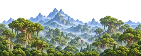 Elven Green World: Landscape horizon