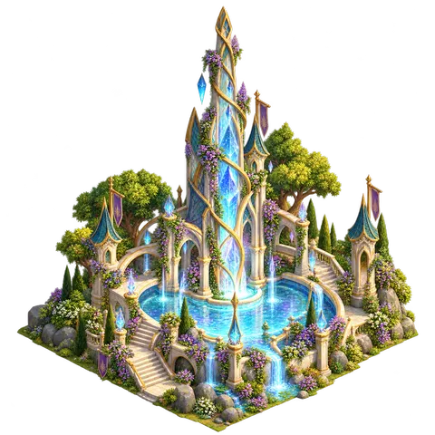 Elven Green World: Waterfall tower