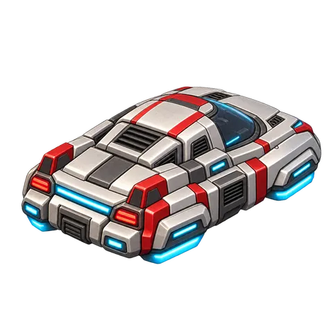 Robotic Future: Hover car (back view)