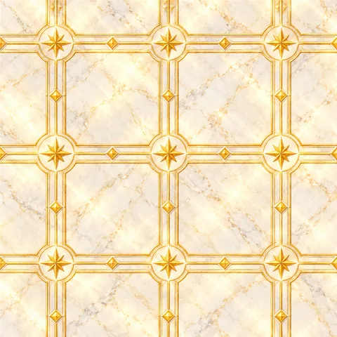 Heavenly City: Ground: marble with gold stars