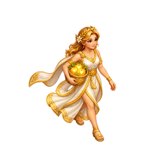 Heavenly City: Woman with golden fruit