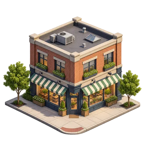 Modern Town: Corner store
