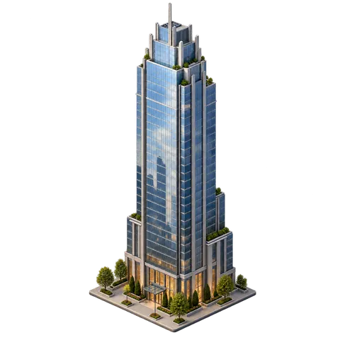 Modern Town: Glass tower