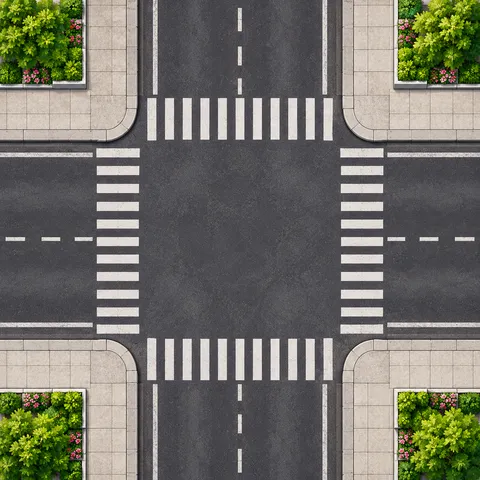 Modern Town: Streets and crosswalks