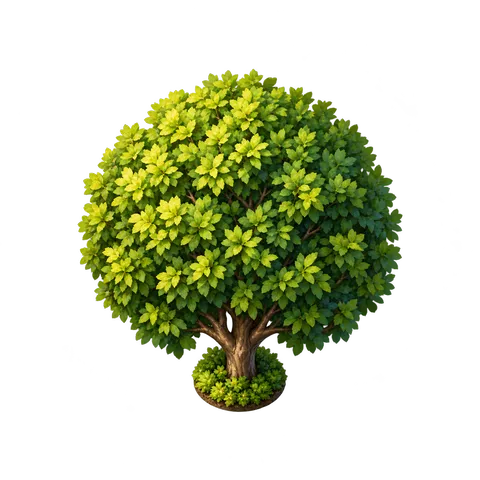 Modern Town: Round leafy tree