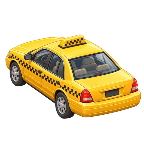 Modern Town: Taxi (back view)