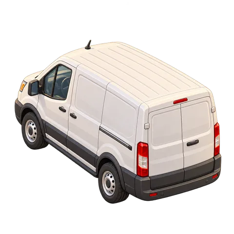 Modern Town: Delivery van (back view)