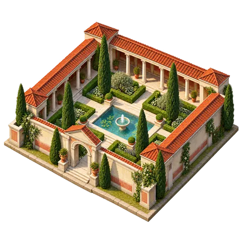 Ancient Rome: Garden courtyard