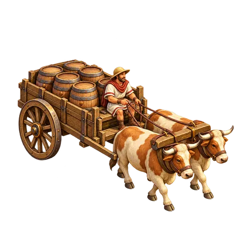 Ancient Rome: Ox cart