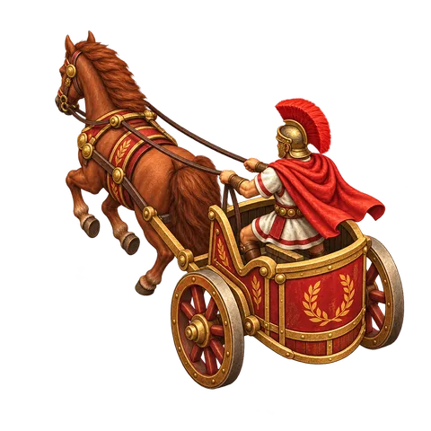 Ancient Rome: Chariot (back view)
