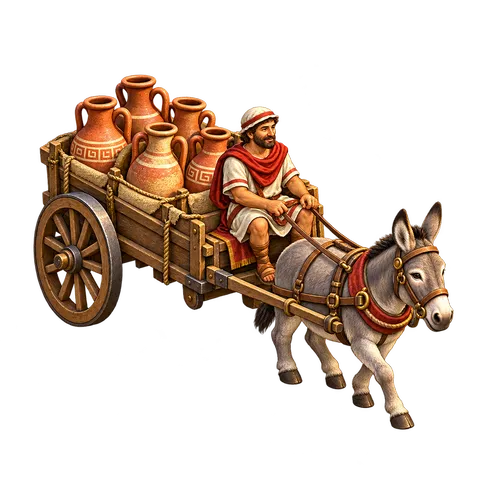 Ancient Rome: Donkey cart