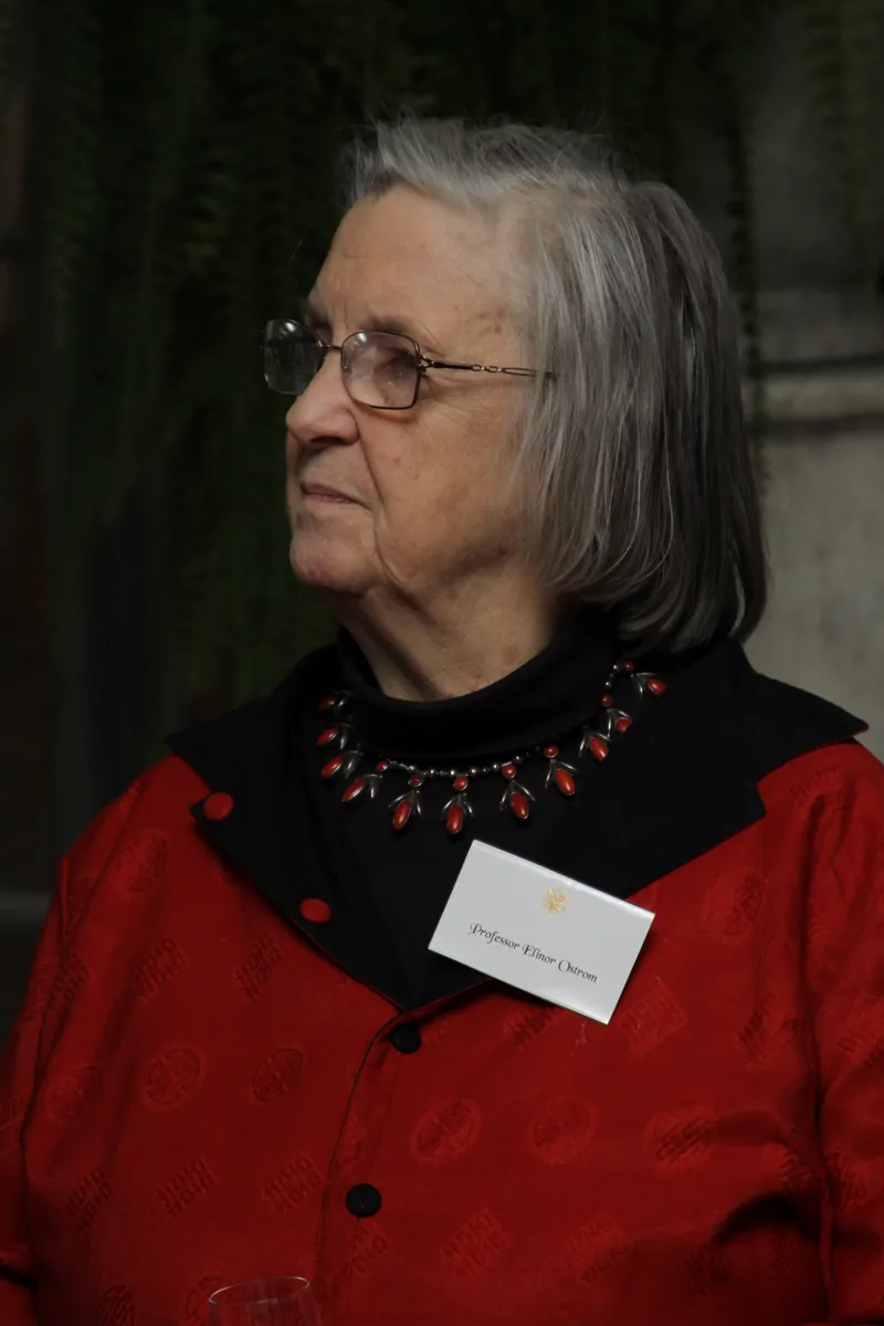 Elinor Ostrom, who won the Nobel Prize in Economic Sciences in 2009 for her research on the commons.