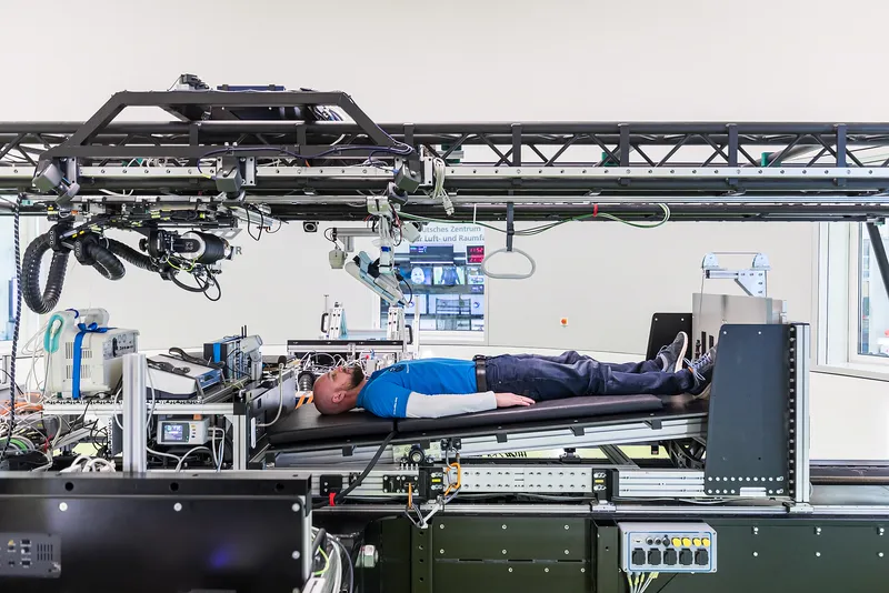 A short-arm human centrifuge at the German Aerospace Center (DLR), used to study artificial gravity.