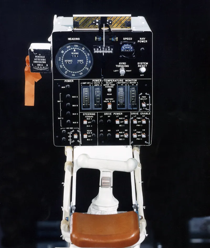 The control console of the Apollo Lunar Roving Vehicle.