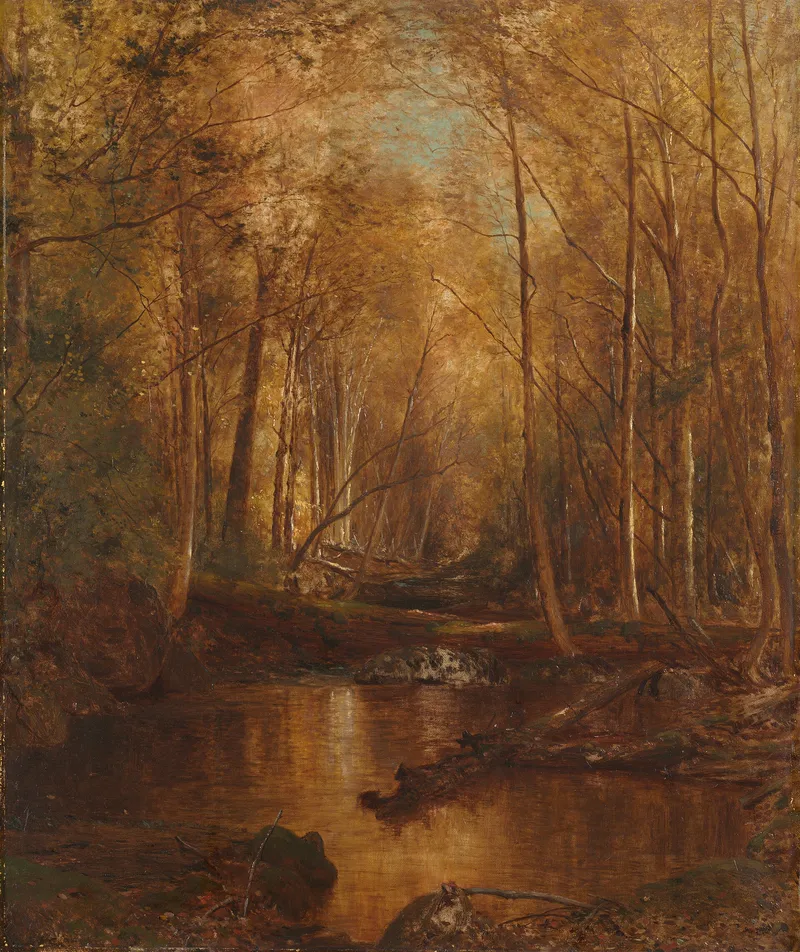 "Autumn in the Catskills", a painting by Jervis McEntee (1828-1891).