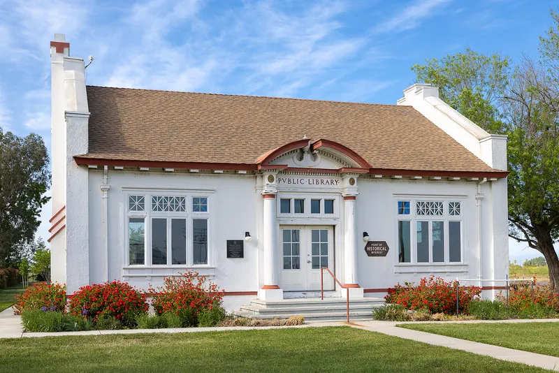 A small Carnegie library, one of thousands paid for by Andrew Carnegie.