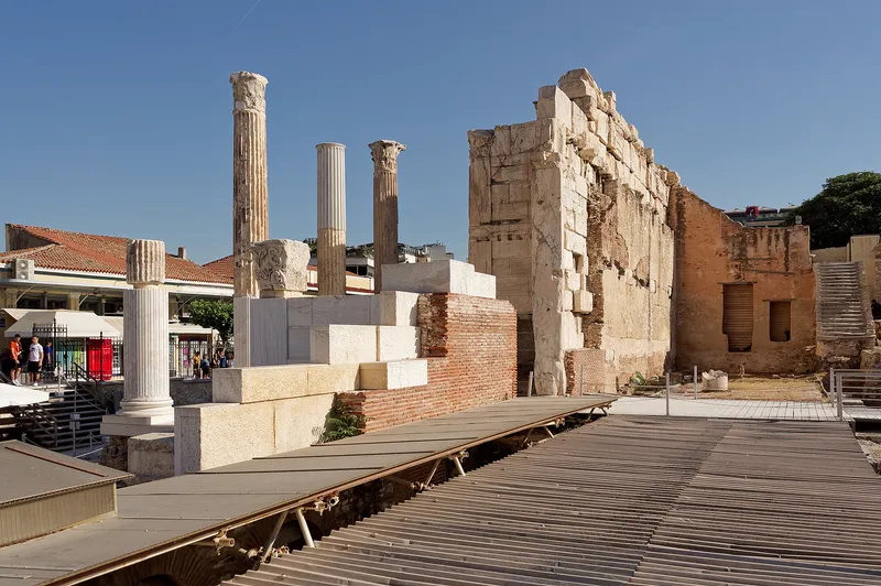 The Library of Hadrian in Athens, Greece.