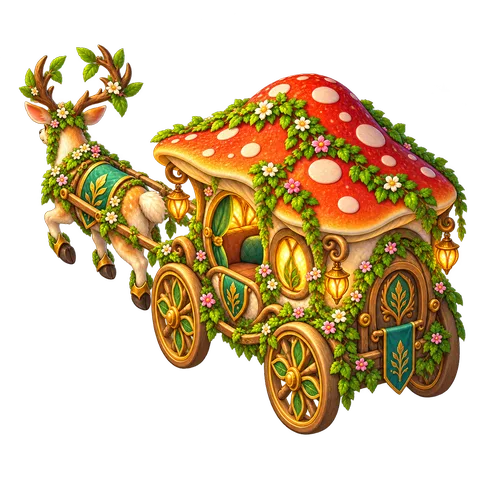 Back view of the mushroom carriage (Green World)