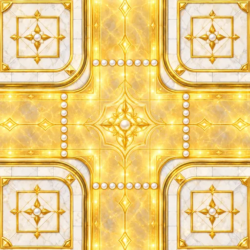 Golden crossroads in the Heavenly City city, seen from above
