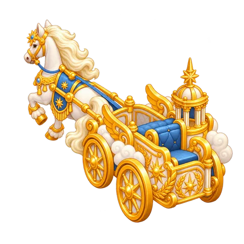 Back view of the golden chariot (Heavenly City)